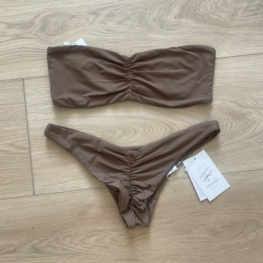 LAST ONE Avi Swim Bandeau set - Driftwood